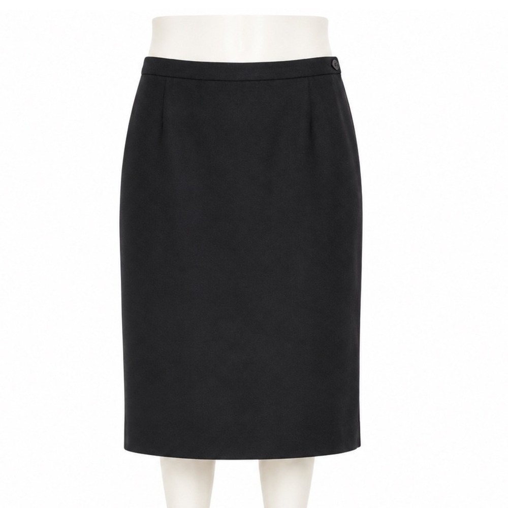 Giorgio Armani Classico Pencil‎ Skirt Black Made Italy Womens US 12 Career Wear